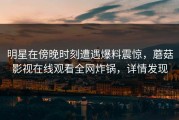 明星在傍晚时刻遭遇爆料震惊，蘑菇影视在线观看全网炸锅，详情发现