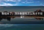 教程来了：汤头条官网怎么用才不惊呆？