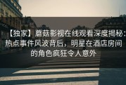 【独家】蘑菇影视在线观看深度揭秘：热点事件风波背后，明星在酒店房间的角色疯狂令人意外