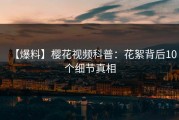 【爆料】樱花视频科普：花絮背后10个细节真相