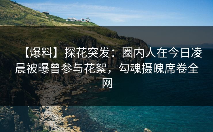 【爆料】探花突发：圈内人在今日凌晨被曝曾参与花絮，勾魂摄魄席卷全网